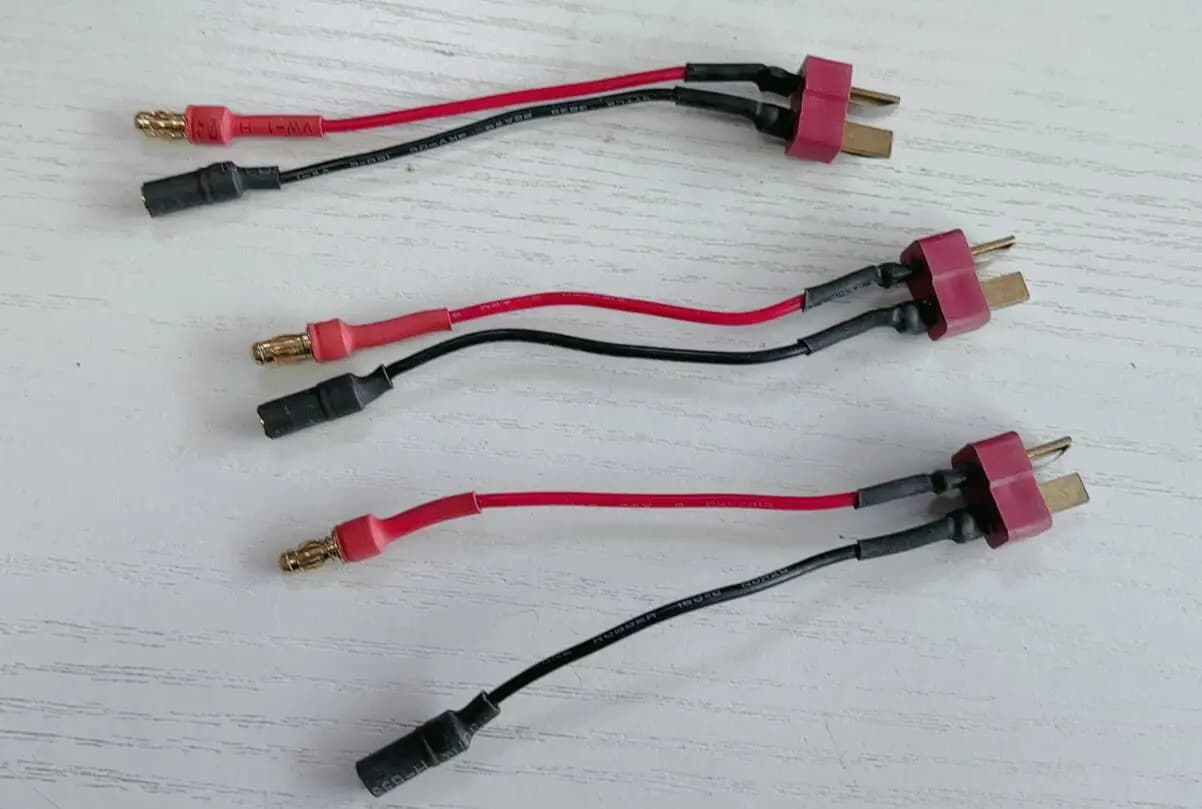 3mm banana plug 3mm Deans T adapter cable, Lipo Smart RC battery charging cable converter, ESC balanced charger motor