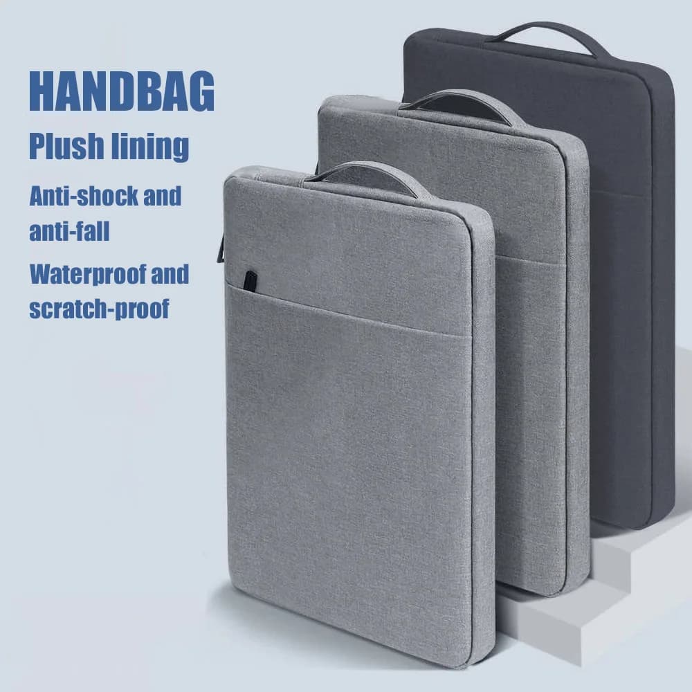 Portable Laptop Sleeve Bag With Handle Waterproof Shockproof Notebook Carrying Case Soft Liner Computer Handbag For MacBook Air Pro Huawei Lenovo 11 14 15.6 Inch