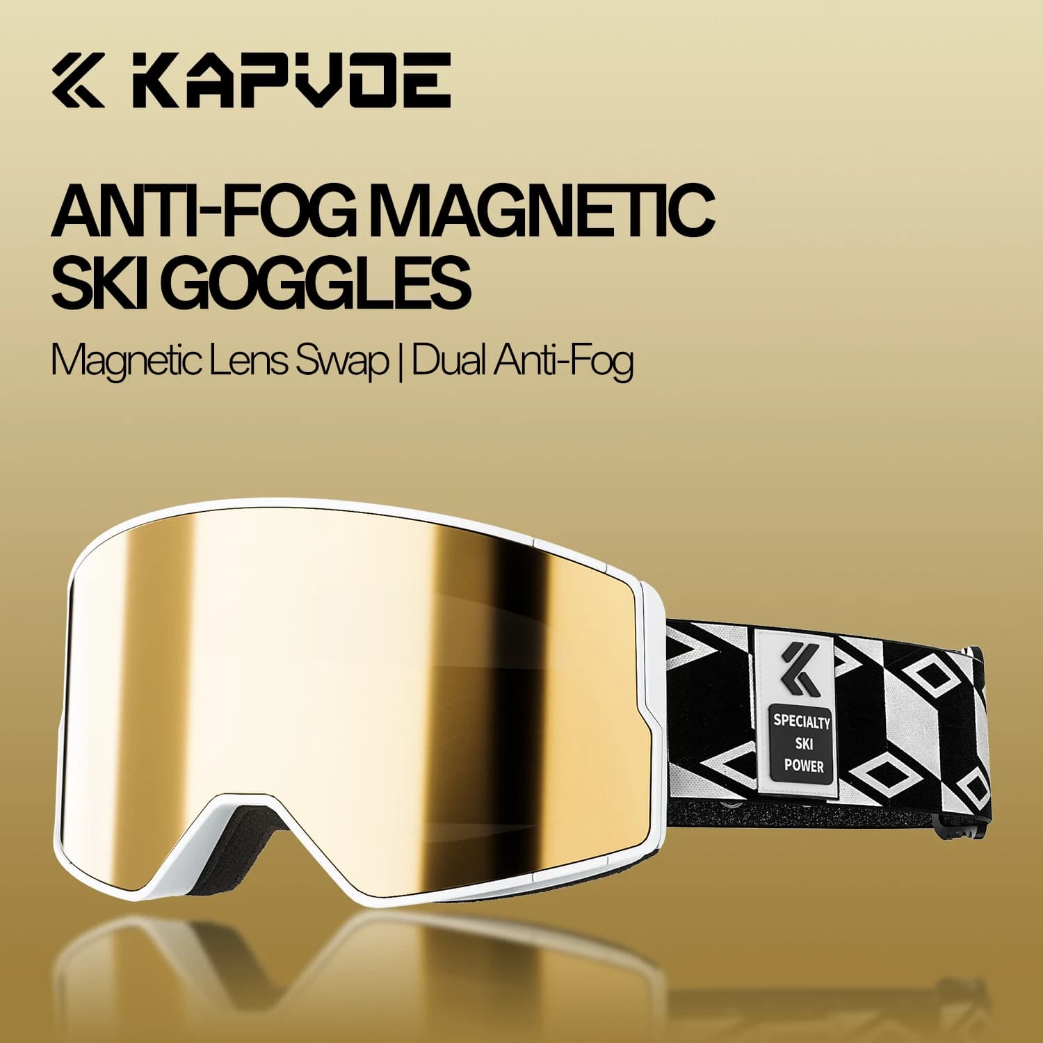 Kapvoe New Photochromic Snow Goggle with Box Ski Sunglasses Snowboard Anti-Fog Mask Eyewear Kit UV400 Winter Sports Men Women