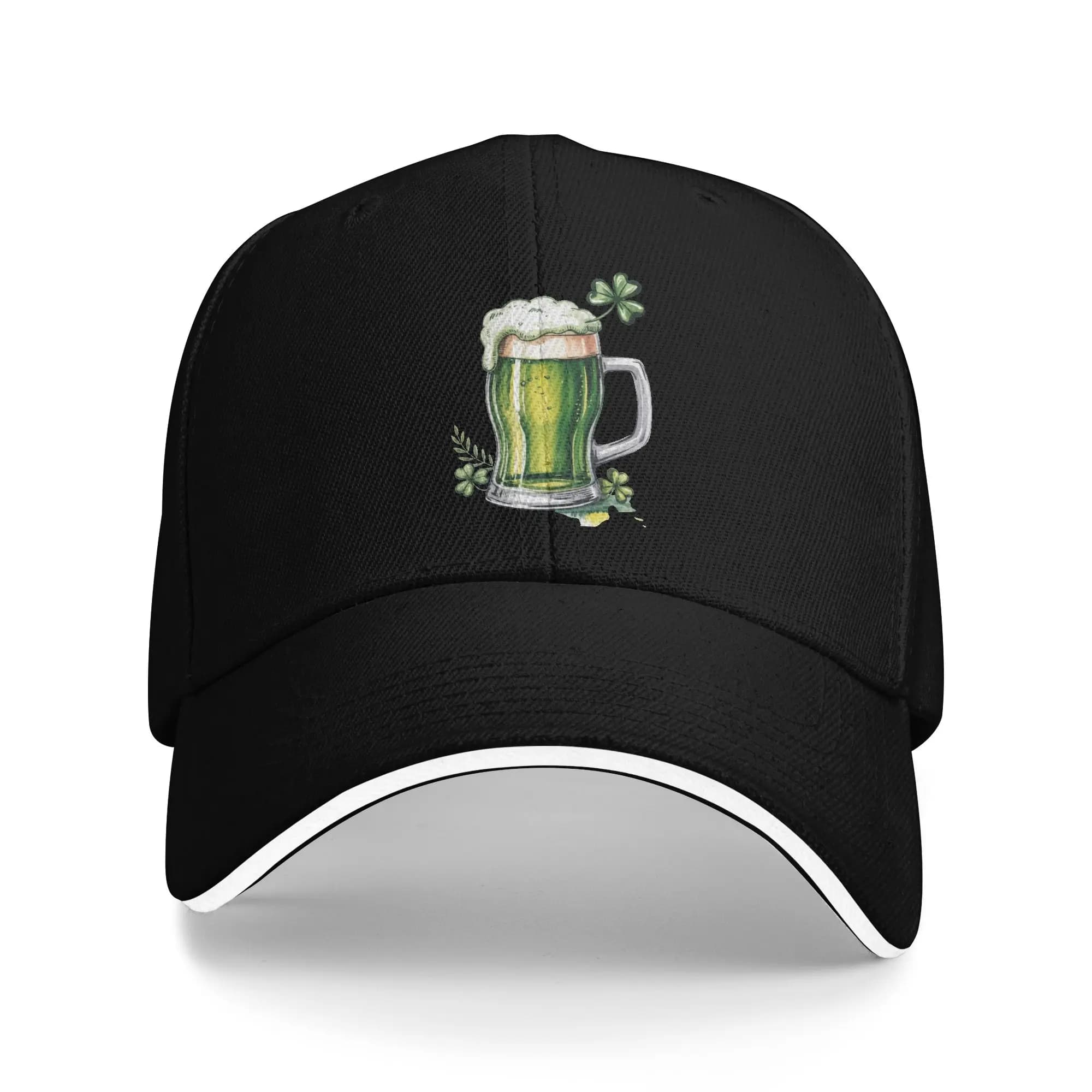 Cappello da Baseball Casual per Uomo e Donna, Stile Trucker, per il Giorno di San Patrizio, con Motivo Birra, Protezione Solare Sportiva