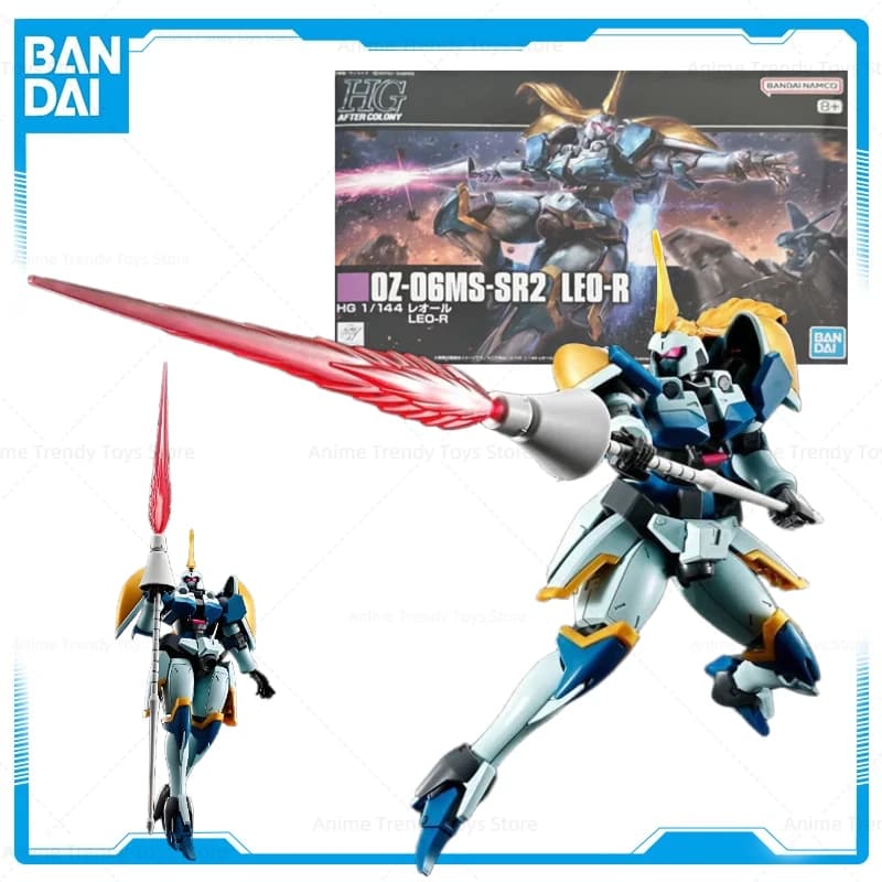 In Magazzino BANDAI Originale HG OZ-06MS-SR2 LEO-R Assemblaggio Anime Action Figure Modello Giocattoli Regali Imballaggio 1/144 WY