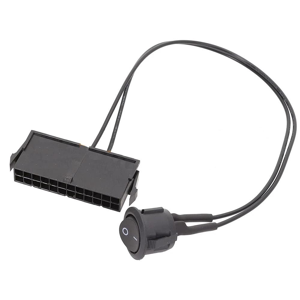 Supernew 24 Pin Femmina ATX PSU Alimentatore Tester di avviamento Start Up Jumper ON OFF Cavo interruttore 18AWG 30CM