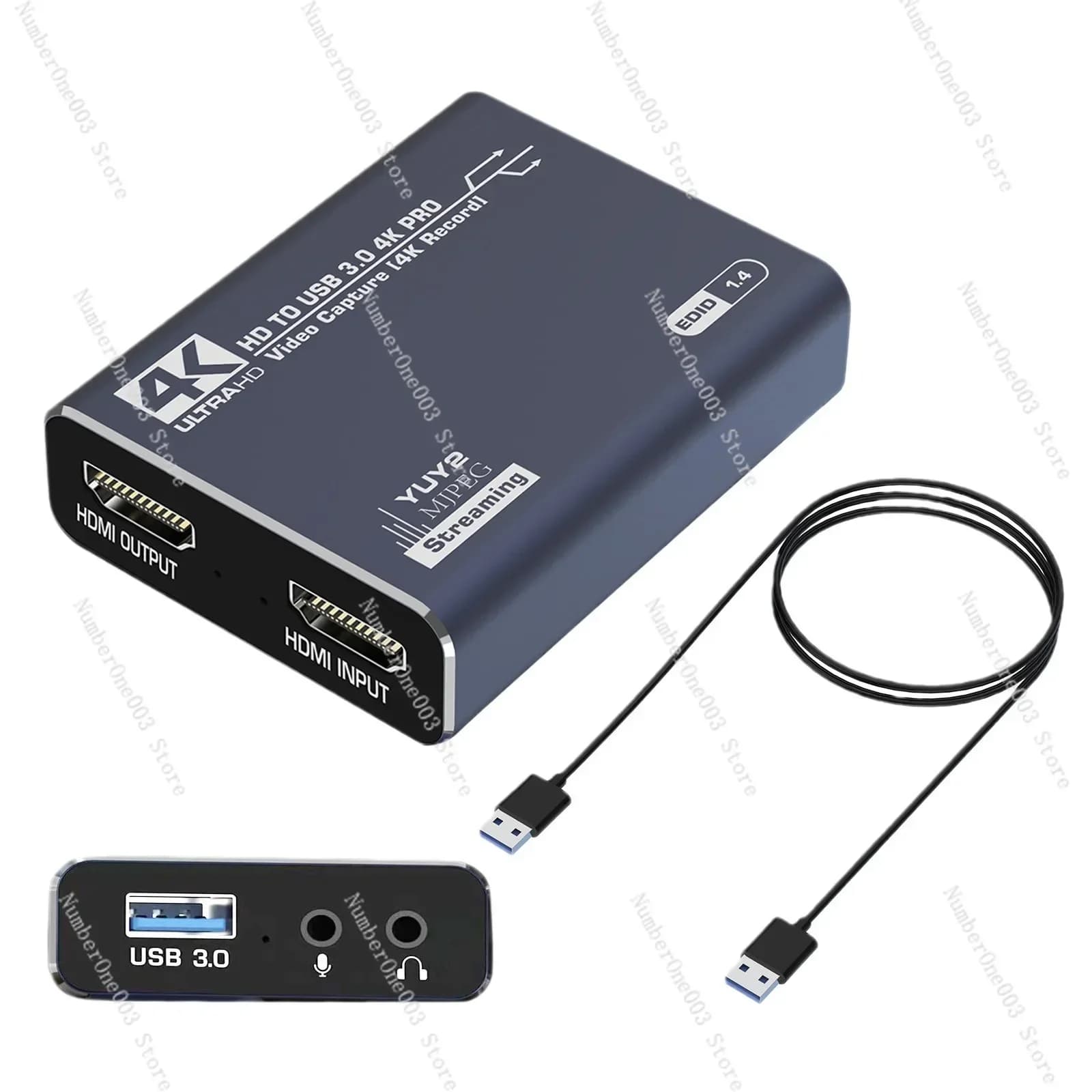 4K HDMI Capture Card USB 3.0 Video Audio Streaming and Recording for Camera PS4 Game Console