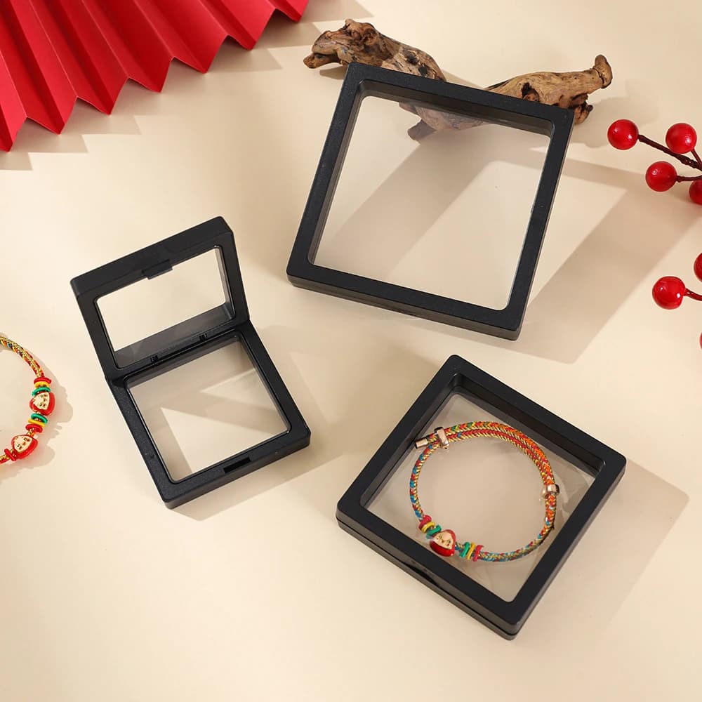 Jewelry Packaging PE Film Sliding Box Ring Earrings Bracelet Necklace False Nail Pendant Storage Hairpin Badge Dustproof Display