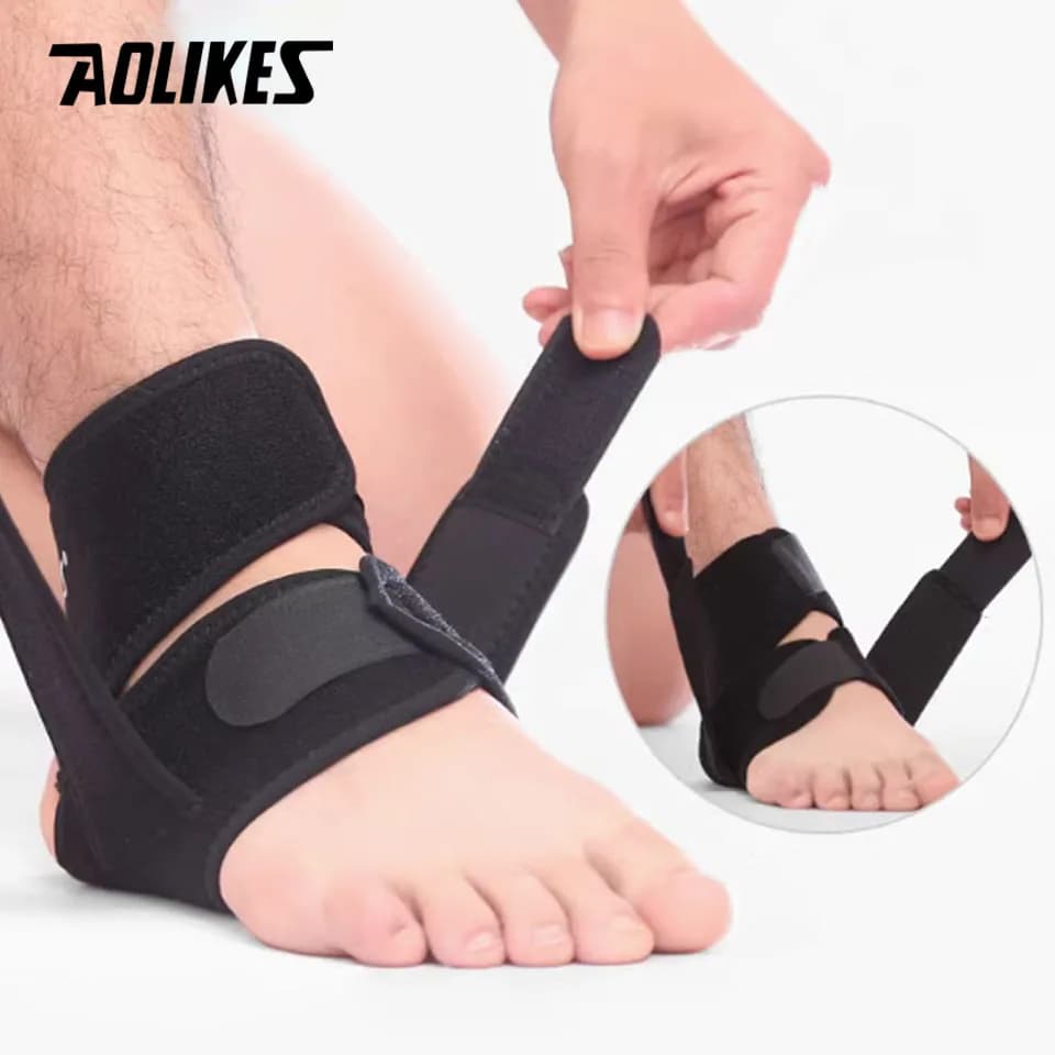 AOLIKES 1 pz tutore per caviglia a compressione regolabile supporto protettivo sportivo protezione per l'articolazione della caviglia