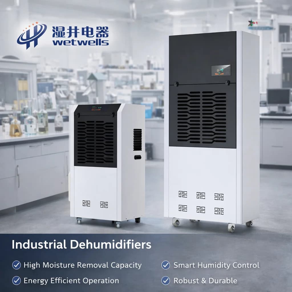 Deumidificatore industriale WETWELLS 90L/D con compressore elettrico 220V, nuovo, per casa e cantina MCH-790B