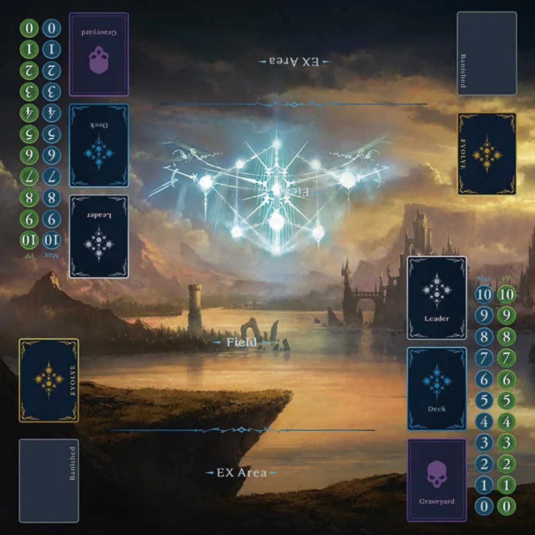 Serie Shadowverse 600x600mm Griglia di carte Doppio tappetino da gioco EVOLVE Duel Disk Gomma Campo di battaglia Sfondo Gioco da tavolo Tappetino Regali giocattolo