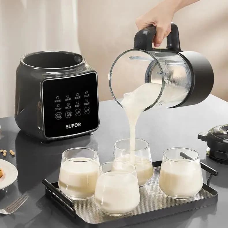 SUPOR 1.2L Piccolo frullatore domestico multifunzionale con timer, funzionamento silenzioso, senza filtraggio, adatto per 3-4 persone, produttore di latte di soia