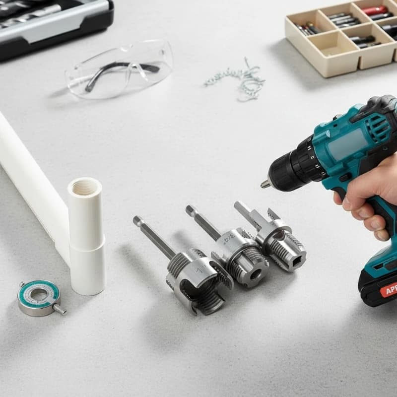 Set di strumenti per infilare tubi metallici per carichi pesanti da 3 pezzi, compatibili con tubi in PVC e PPR - Filettatrice interna/esterna da 1/2", 3/4", 1"