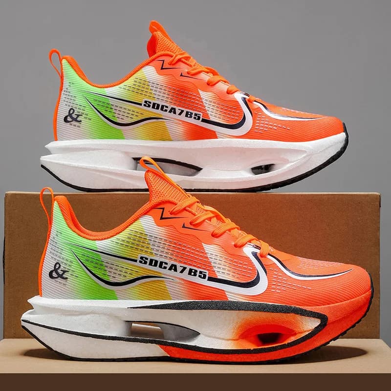 Lightweight Women's Comfortable Athletic Nonskid Sneakers Carbon Board Men Sports Speciality Running Shoes Marathon Breathable