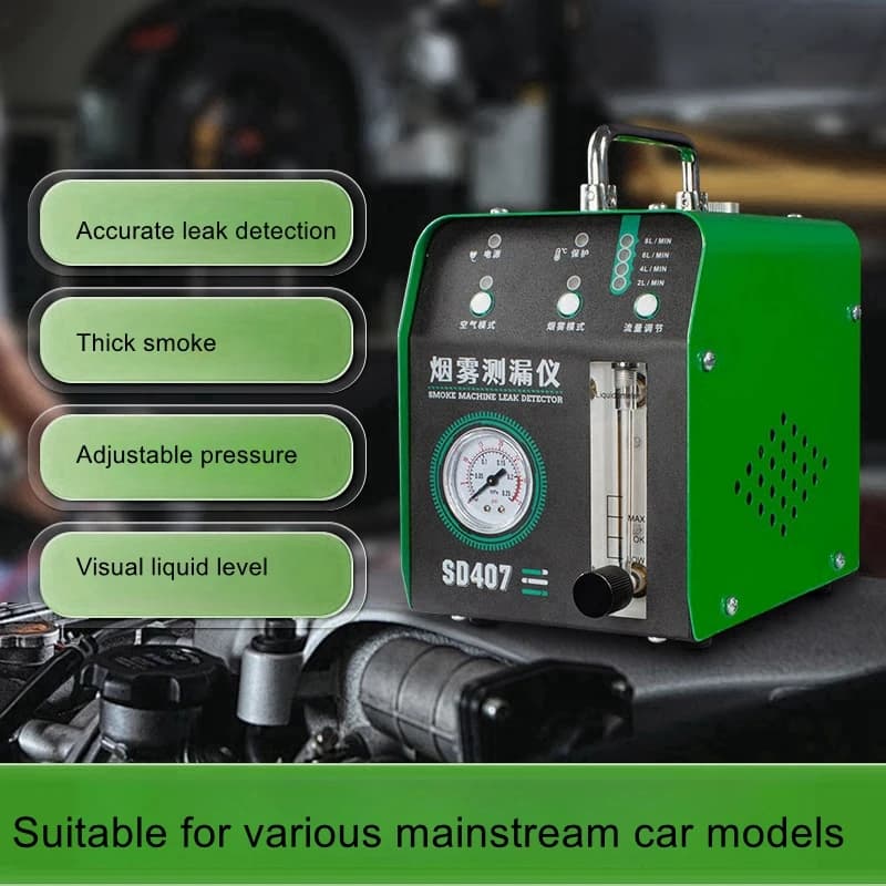 Rilevatore di perdite di fumo per auto Tester di riparazione per tubi di scarico di aspirazione del motore Rilevatore di perdite per tubi Macchina del fumo