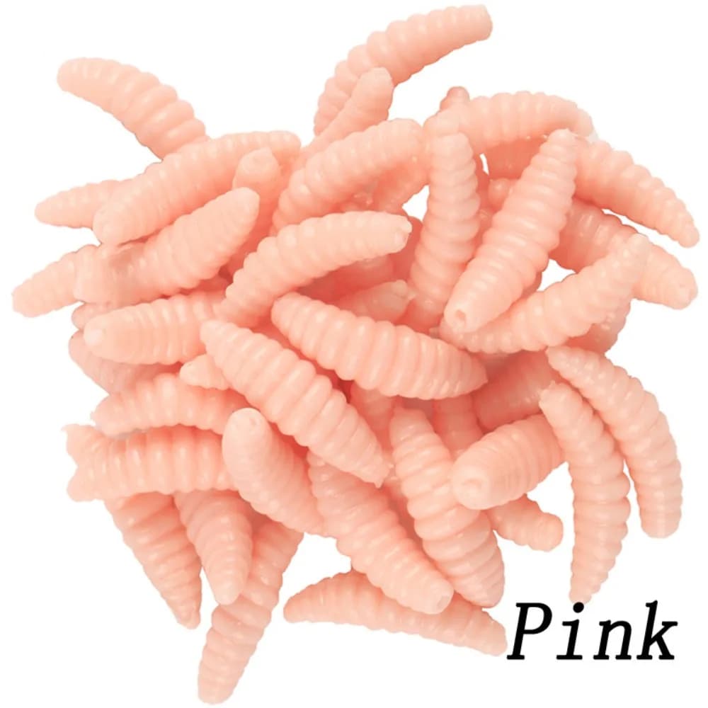 50PCS 2.1cm 0.5g Soft Fishing Lures Artificial Design Silicone Material Silicone Baits Soft Texture Earthworm Lure