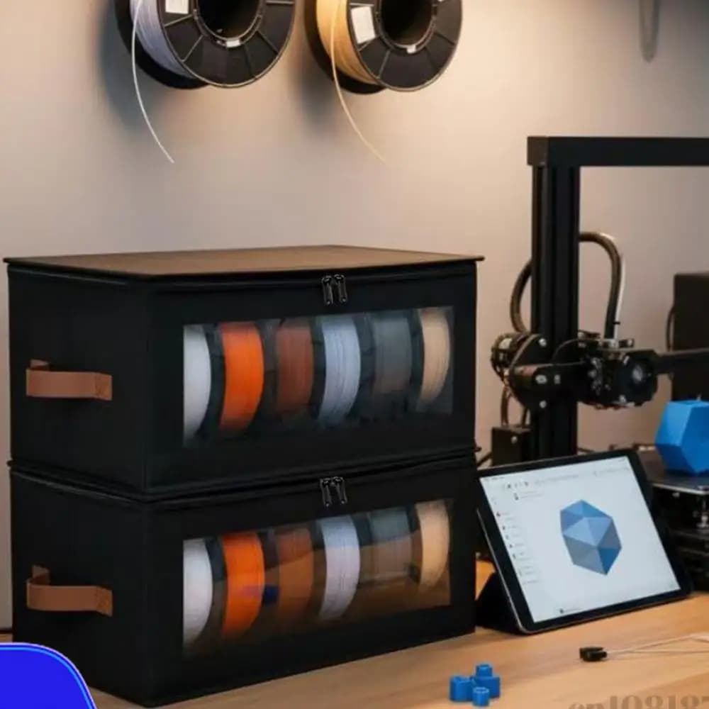 Essiccatore per filamenti 3D con desiccanti, armadietto deumidificatore per filamenti, 4 bobine da 1 kg, impilabile, per casa, ufficio, officina, studio