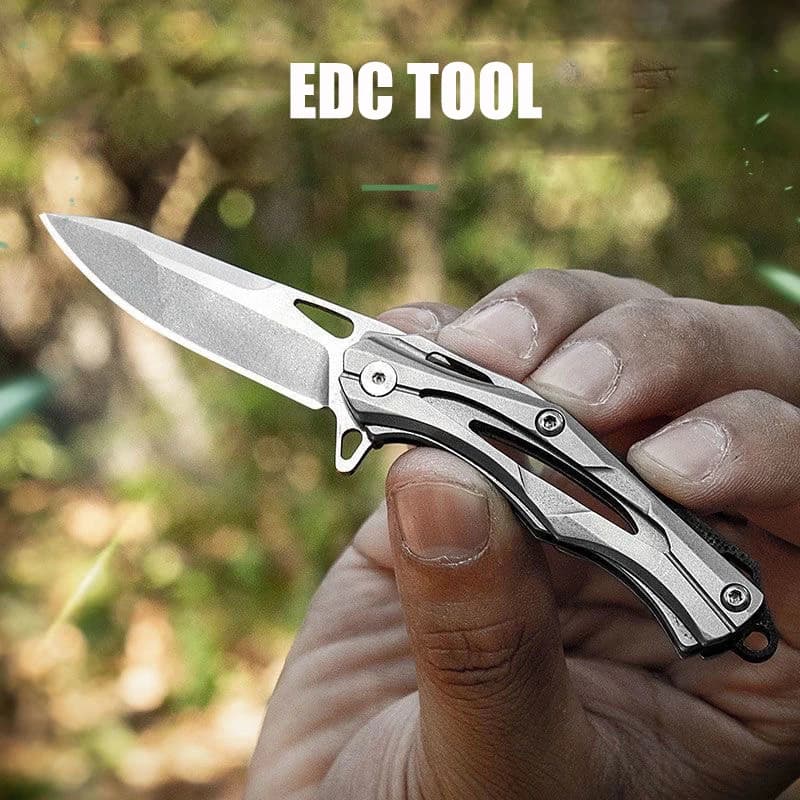 Coltello pieghevole ad alta durezza aperto con una mano D2 Acciaio EDC Coltello tascabile portatile Strumento tattico di autodifesa da caccia all'aperto