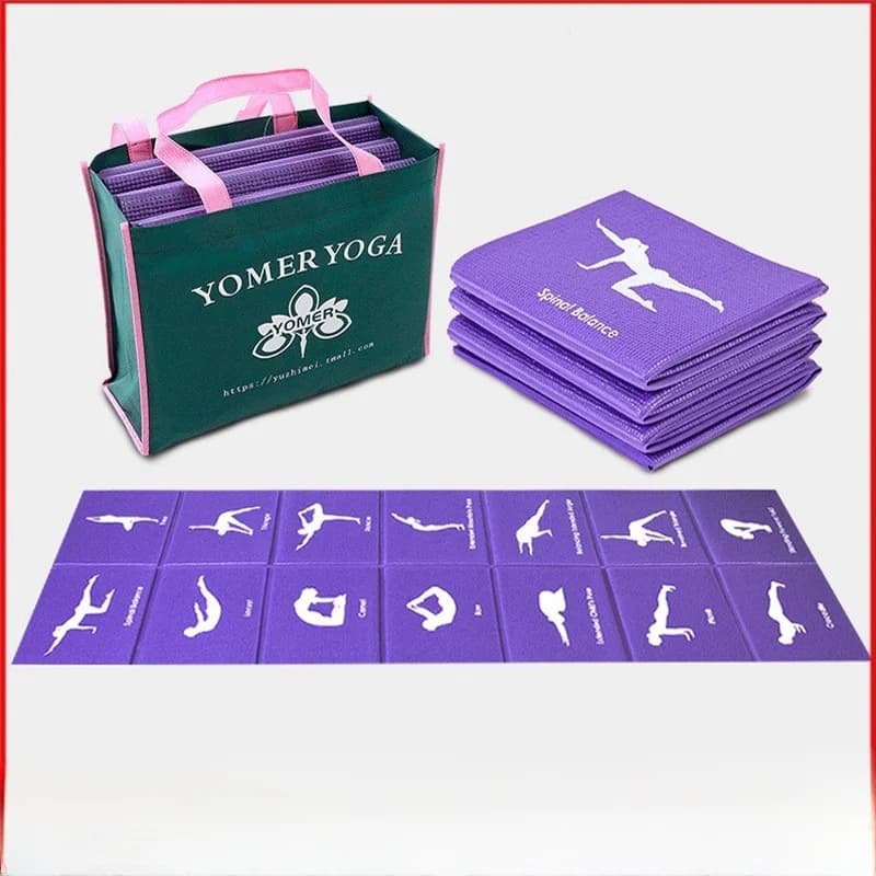 Foldable and thickening Yoga Mat for Sports Portable PVC Travel Mat for Students 3mm 4mm 5mm 6mm 8mm Training Mats Tapis Caoutchouc