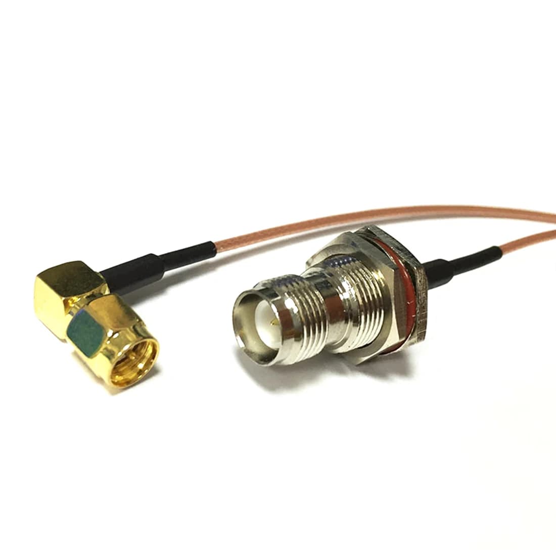 Nuovo RP-TNC Femmina Jack Dado Interruttore SMA Spina Maschio Ad Angolo Retto Cavo RG178 15 cm 6 "per antenna WIFI