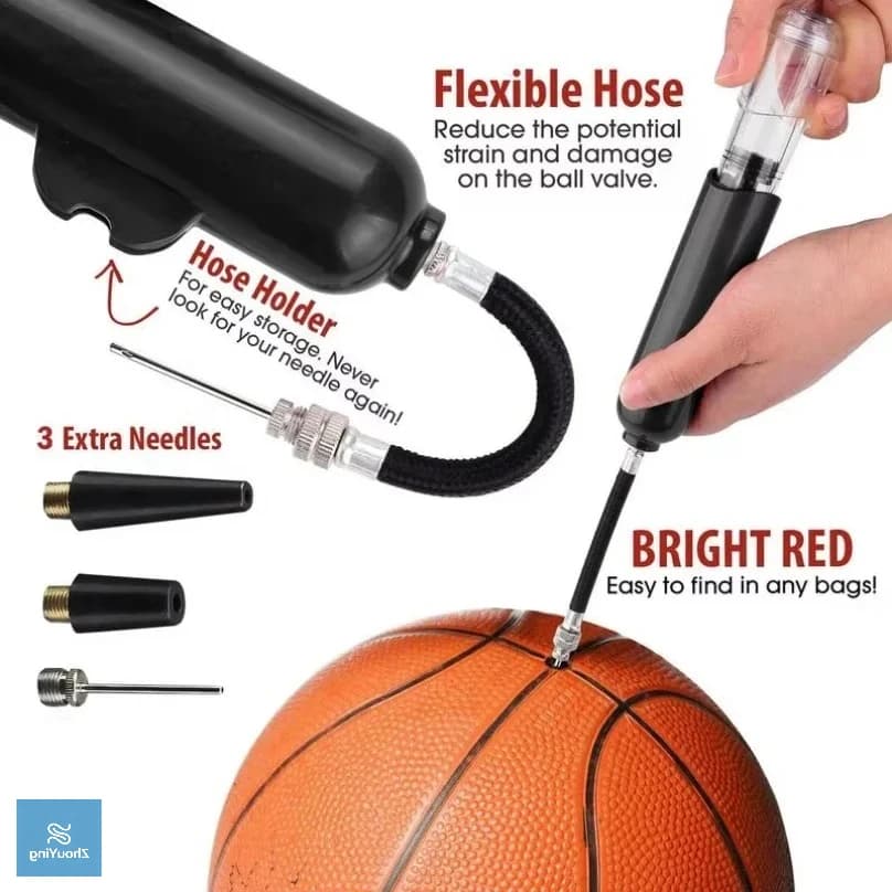 Pompa ad aria portatile per palloni da basket, calcio, biciclette e gonfiabili