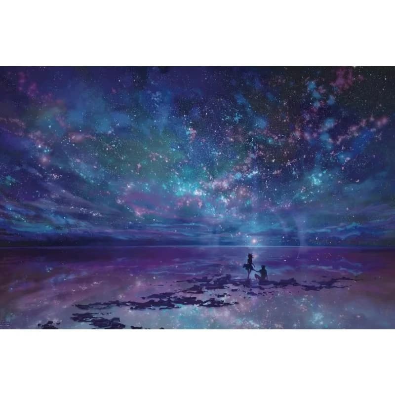 Kit Artistico 5D con Diamanti per Pittura Notte Stellata Romantica, Decorazione Casa Fai-da-Te, Regalo di Natale, Antistress per Adulti
