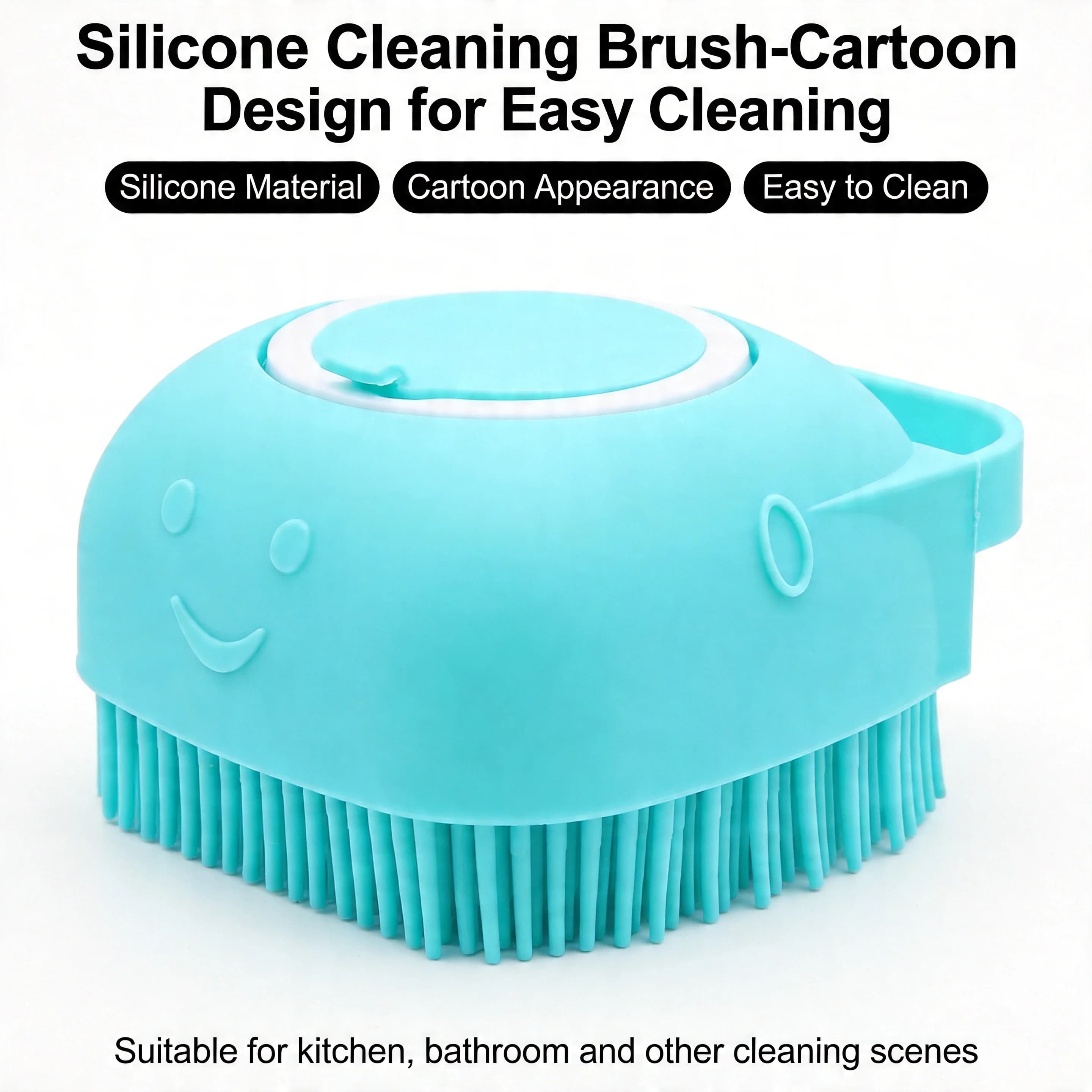 Spazzola per Doccia in Silicone per Cani e Gatti – Dispenser di Shampoo e Massaggiatore per Animali Domestici, Strumento per il Lavaggio e la Toelettatura dei Cuccioli