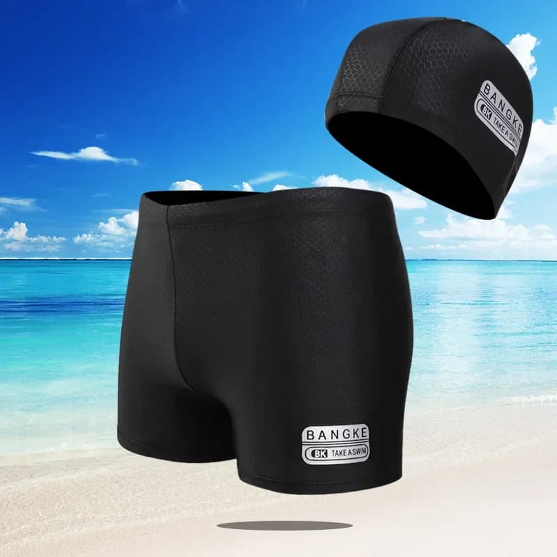 Men's Swimwear Bathtub Boxer Set Elastic Strait Beach Surfing Pool Swimwear Quick Drying Swimwear Shorts Swimwear Shark Leather Swimwear