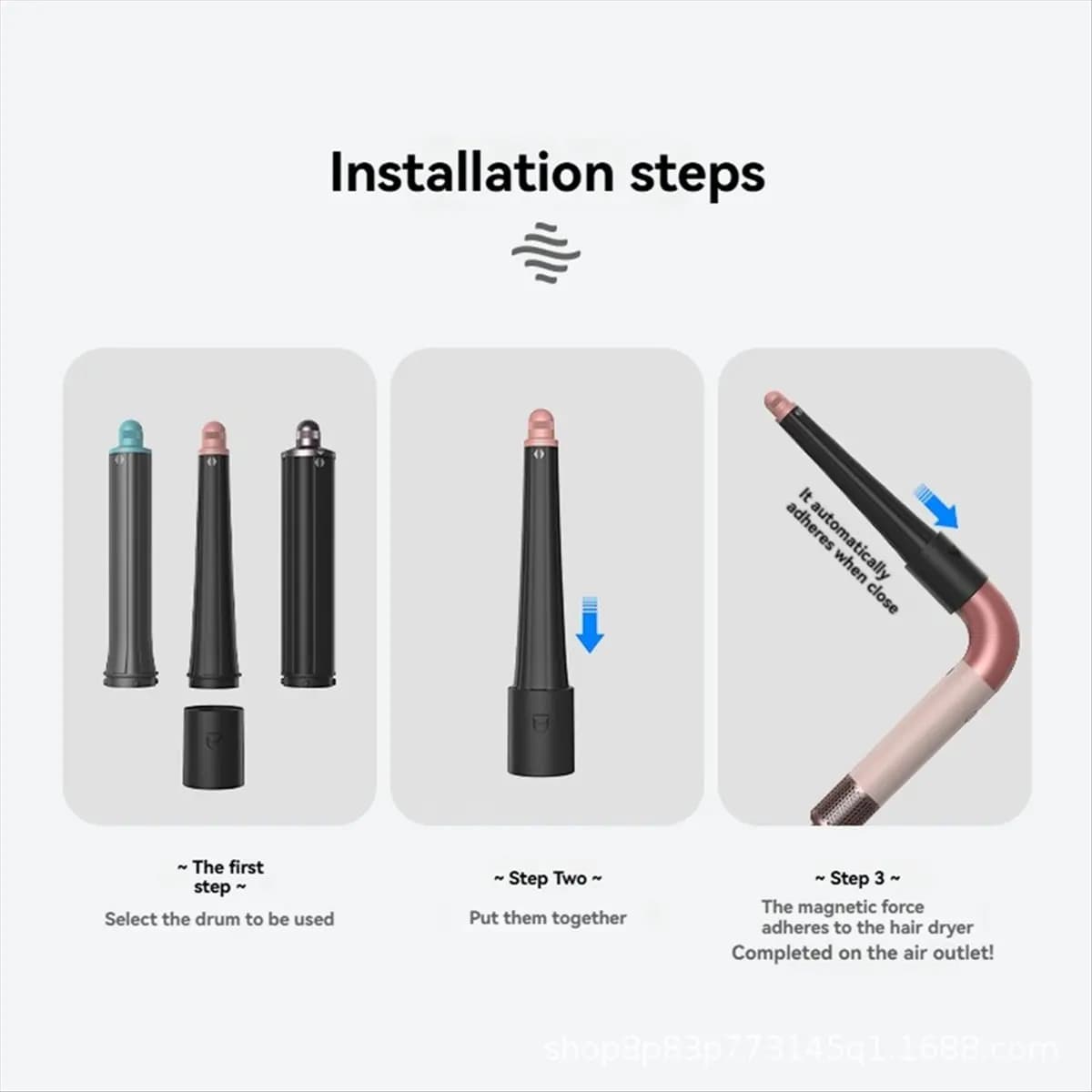 (A94Z) Adattatore di Ricambio per Convertire l'Asciugacapelli Dyson Supersonic HD17/HD18 in Ferro Arricciacapelli