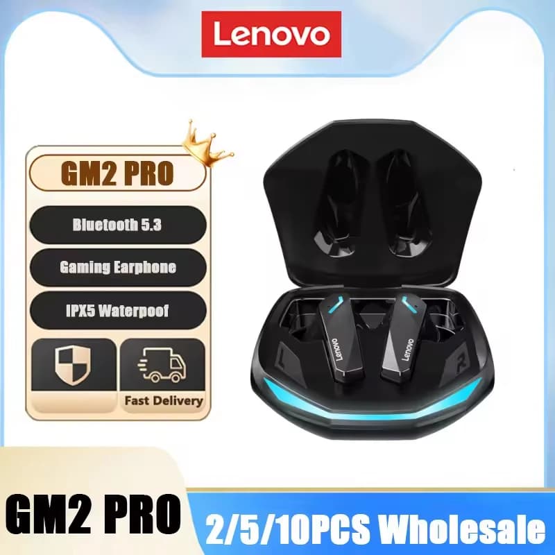 5/10PCS Original Bluetooth Wireless Charts Lenovo GM2 Pro TWS 5.3 Headphones for sports games