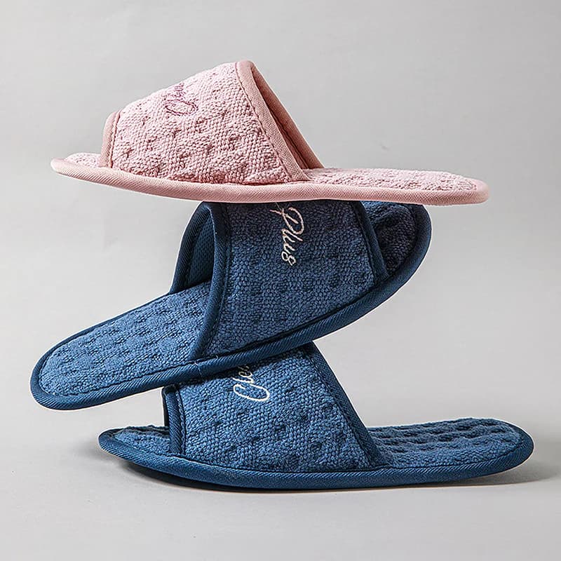 Women's Casual Cotton Home Slippers 2025 Designer Open Toe Slides House Elegant Summer Shoes Soft and Light Women's Low Shoes Size Unique