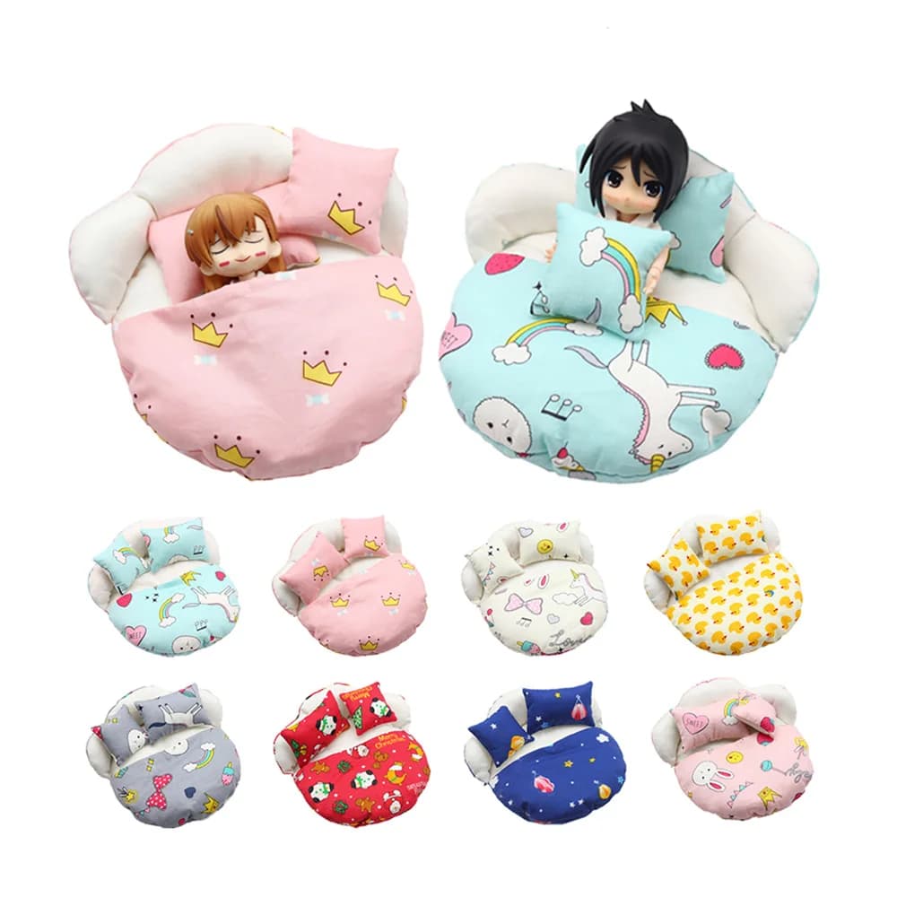 New Ob11 Doll Bed Sleeping Bag Mattress Universal Kawaii DIY Doll Accessories House For 1/12 bjd Doll GSC Obitsiu 11 DOD DOLL