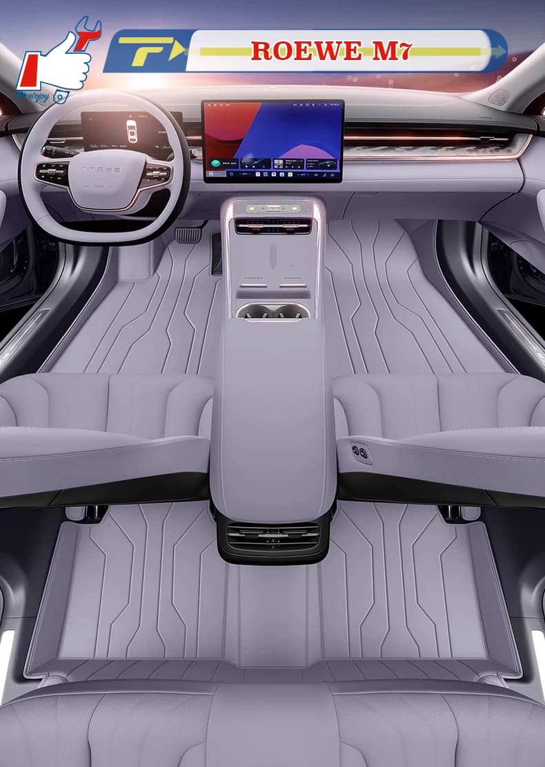 Car mat with left guide for ROEWE M7 2025 Fully surrounded foot Mat Floor Mat Waterproof Mat