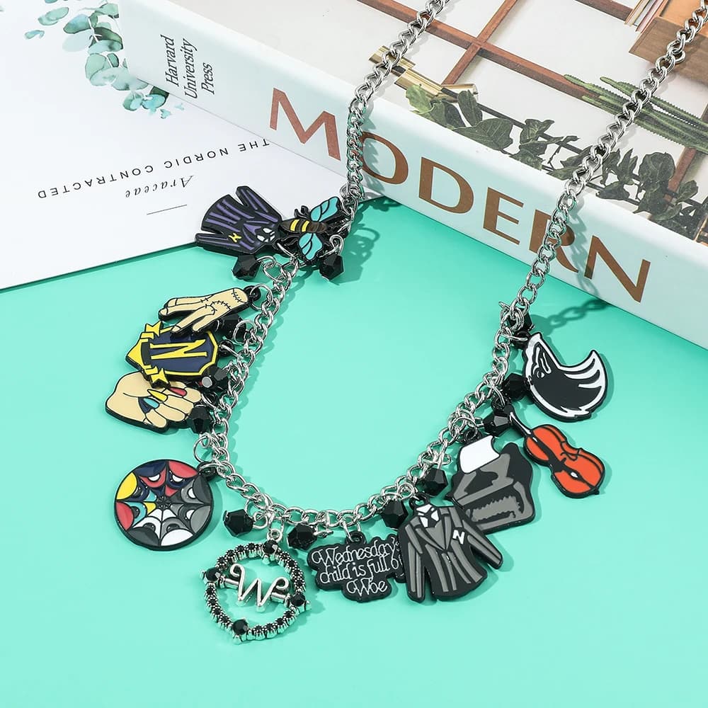 TV Periphery Colorful Necklace Fashion Personality Pendant Jewelry Accessory for Friends Holiday Gifts