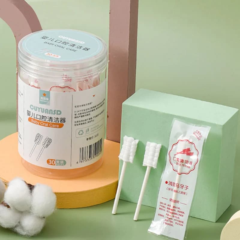 Spazzolino Monouso per Pulizia Orale di Neonati e Bambini, Spugnetta per Denti da Latte, Strumento per Pulizia della Lingua