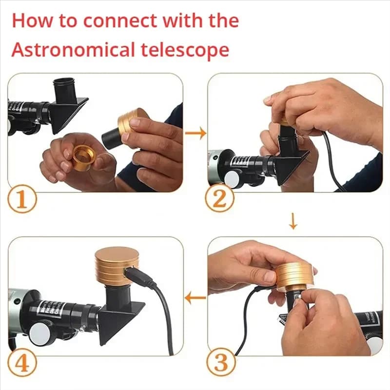 Obiettivo elettronico ad alta risoluzione per fotocamera oculare digitale per fotografia microscopio telescopio astronomico 300 Megapixel