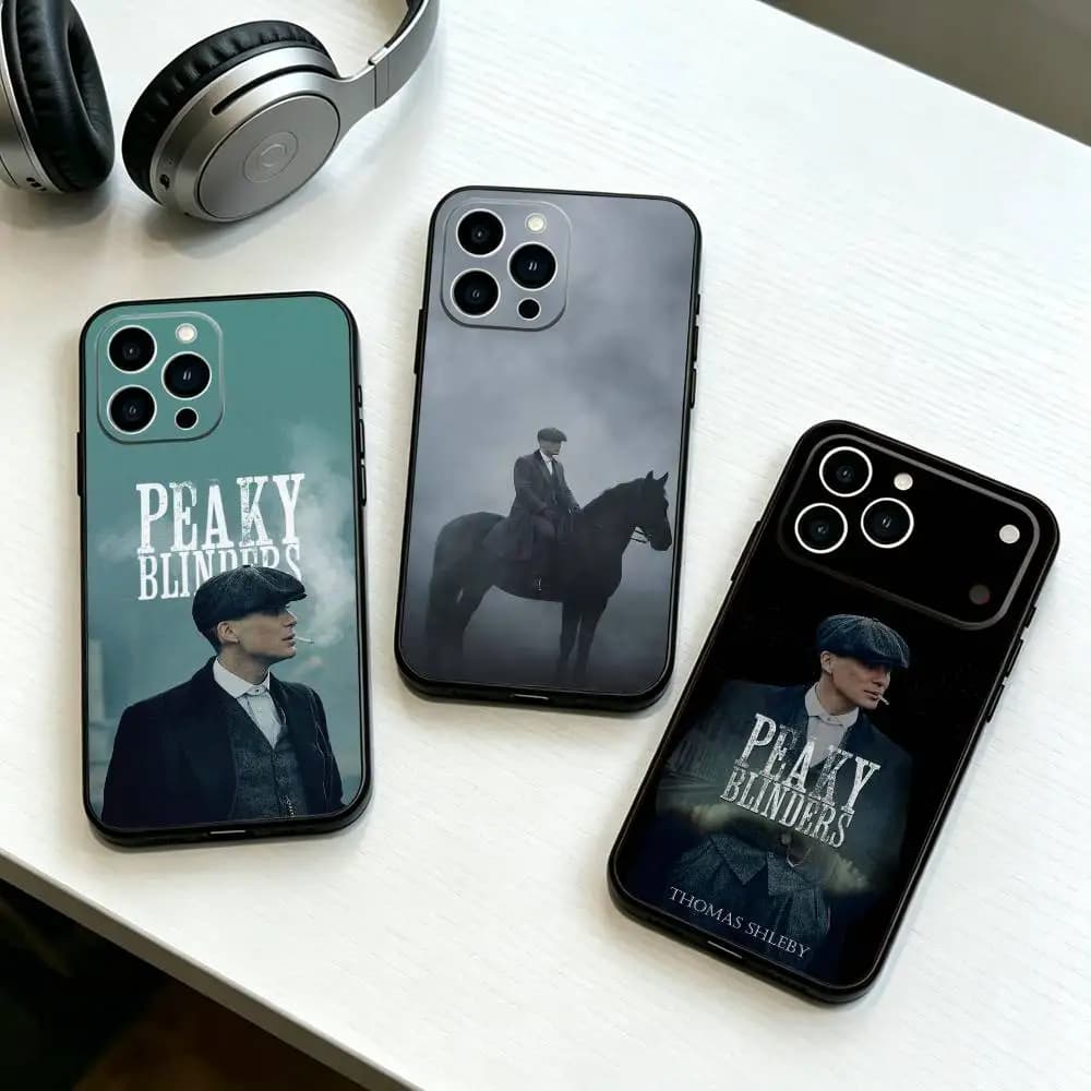 Peaky Blinders-S Tommy Shelby Phone Case For iPhone 17, 16,15,14,13,12,11 Plus,Pro Max, Others Soft Black Cover Gift
