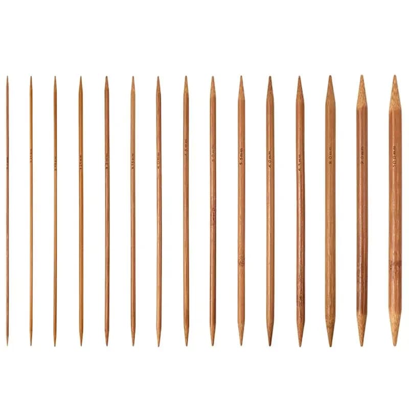 SEWS-Knitting Needles Set 75Pcs 20Cm Bamboo Knitpicks Double Pointed Carbonized Knit Yarn Weave Craft(2.0Mm-10Mm)