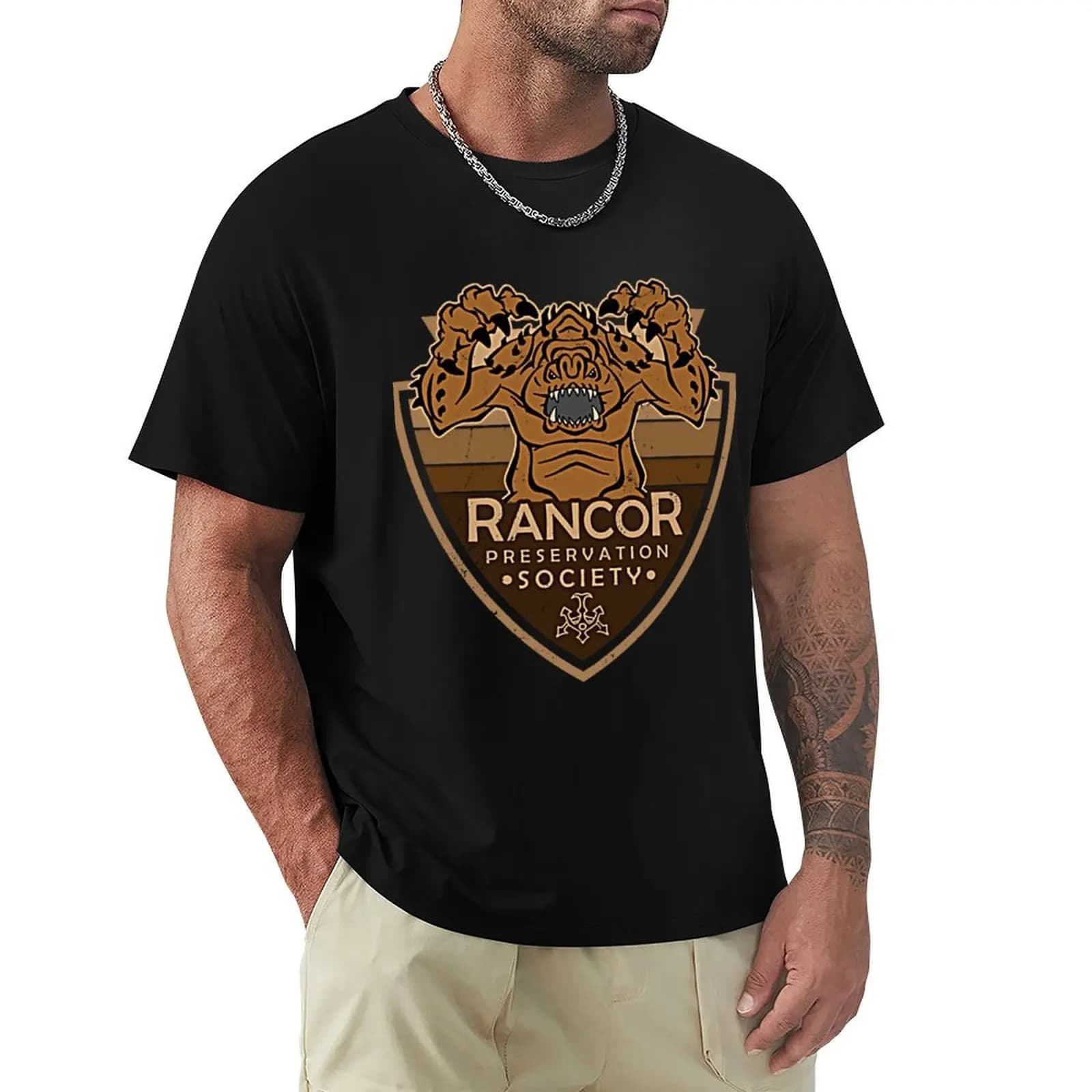 Rancor Preservation Society Geekdom Pop Culture DopeyArt T-Shirt Holiday Casual Short Sleeve Top
