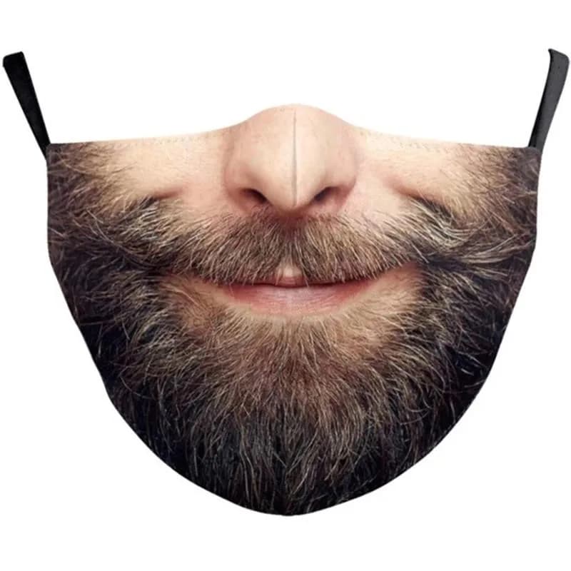 Nuovi maschere per la bocca per adulti Comico stampato misto cotone Espressioni facciali Moda Visiera Masque Fornitura di Halloween