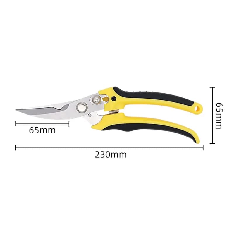 Stainless steel bypass pruning scissors with sharp blade for plants, bonsai and branches - Gardening tools for domestic use