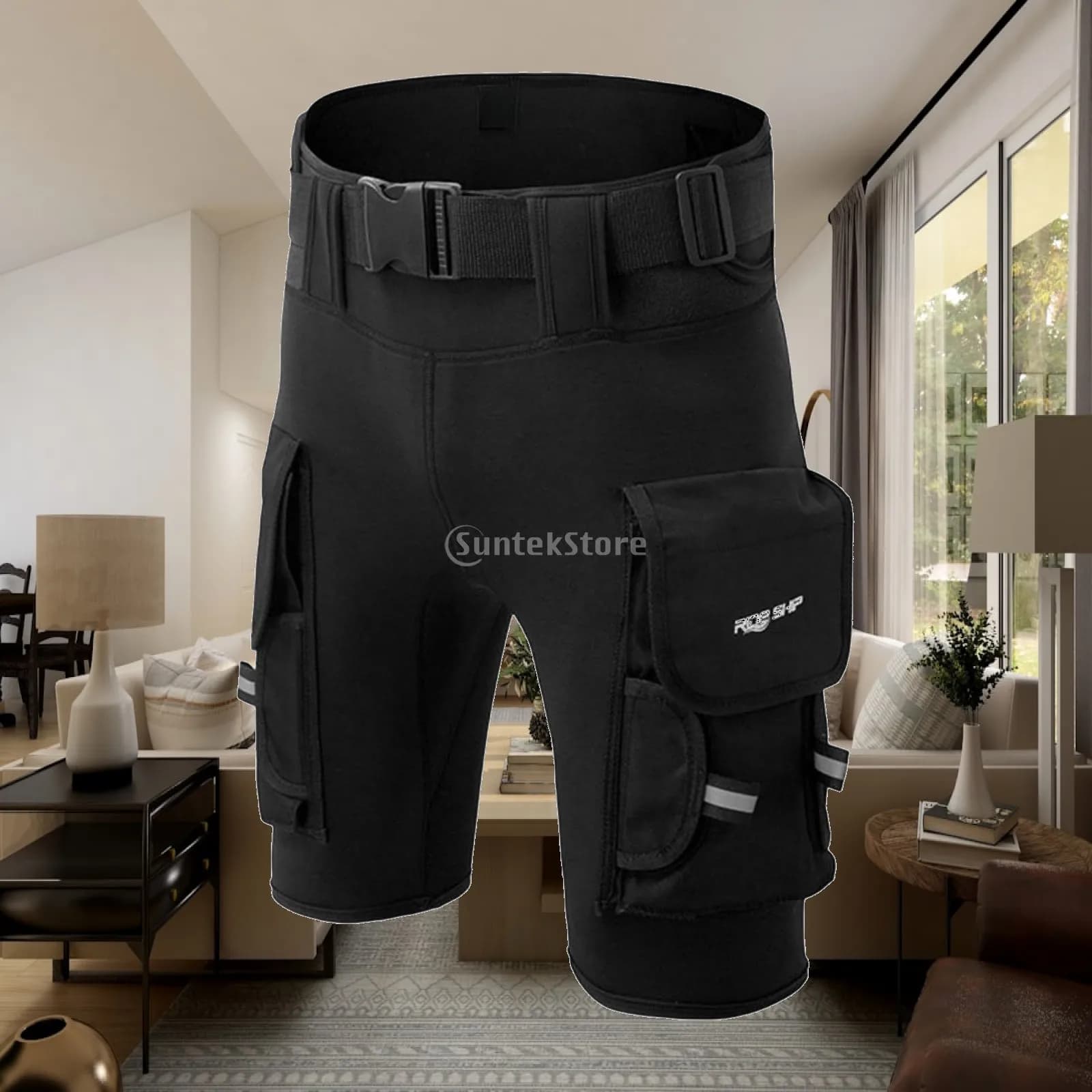 Diving Shorts Waterproof Thicken Adjustable Belt Men Submersible Pants for Surfing Snorkeling Swimming Water Sports Underwater