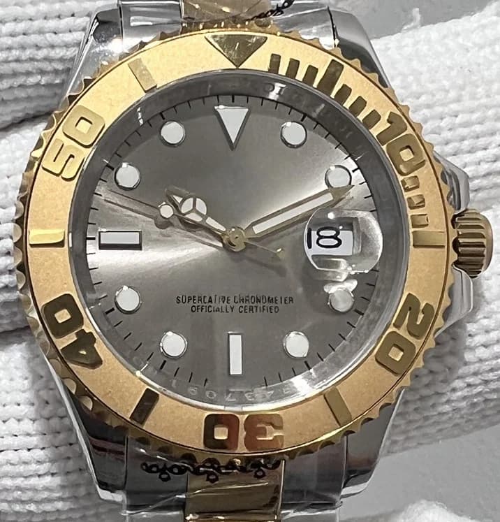 Men's Mechanical Watch, 40mm Large Dial, Stainless Steel Band, Multi-Function, 3-Hand, Date Display, Business-Casual Style