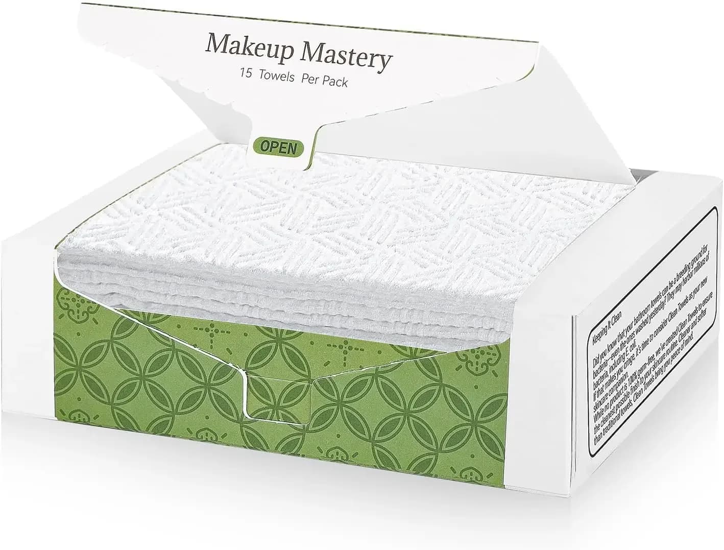 Disposable Face Towels Travel Size - 15 Count | Compact Pack for On-the-Go, Biodegradable, Ultra Soft Makeup Remover, Gym Bag Es