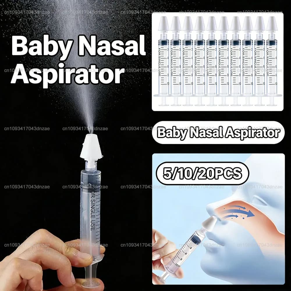 Needle Tube Baby Nasal Aspirator Syringe Baby Nose Cleaner Infant Rhinitis Nasal Washer Children Nose Washing Tool for Kids