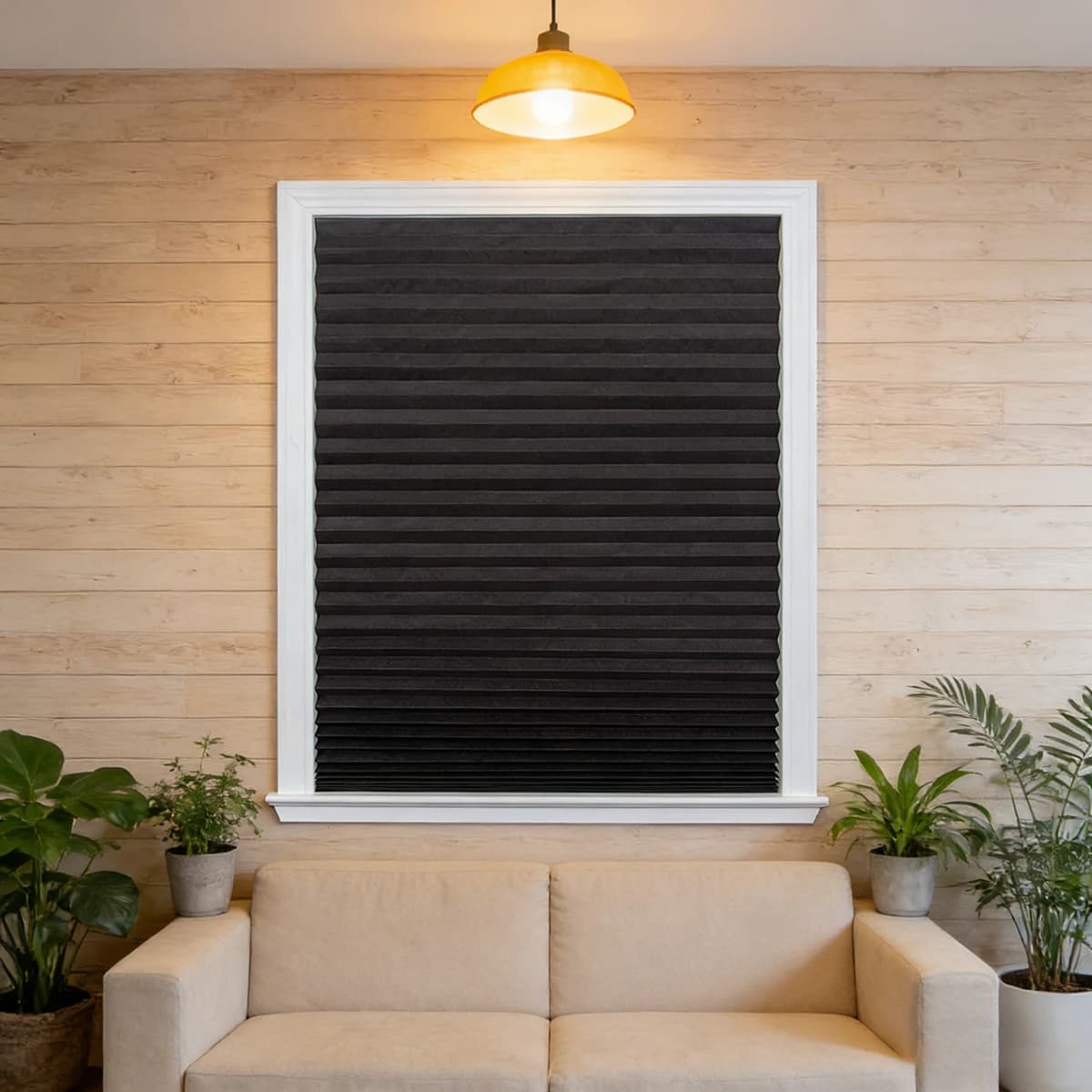 Tende Plissettate Semplici Autoadesive in Tessuto Non Tessuto Semi-Oscuranti per Soggiorno, Camera da Letto, Bagno e Decorazioni per la Casa