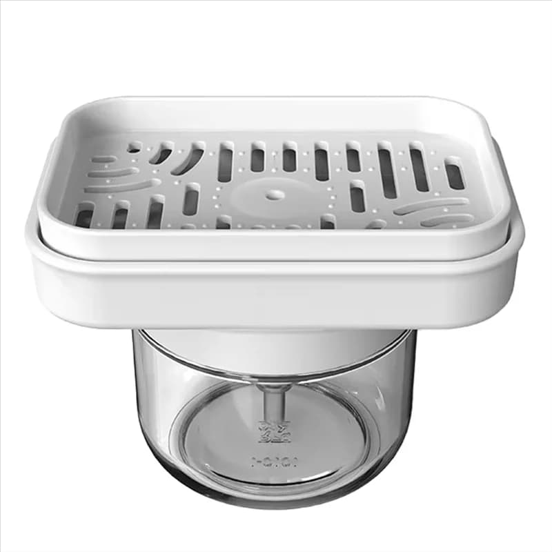 AB11-Dispenser di sapone per piatti con portaspugna a pompa e scatola di detersivo per una pulizia efficiente della cucina