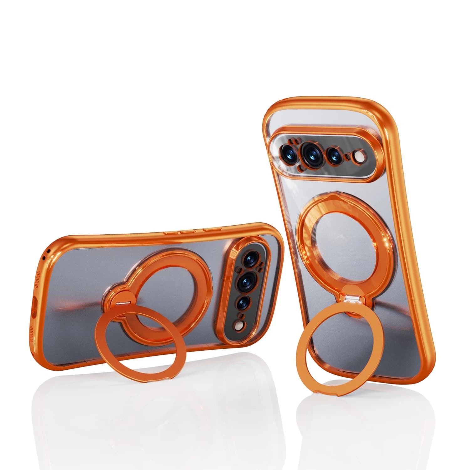 360 Rotating Magnetic Kickstand Electroplating Shockproof Case for Google Pixel 11 Pro XL 10A 9A Skin Feel For Magsafe Cover