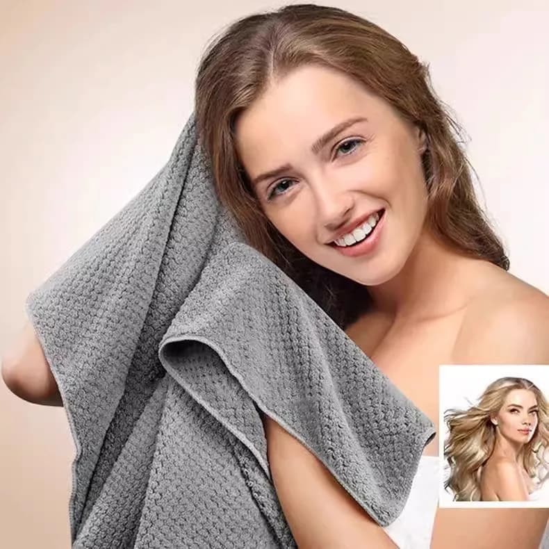 Microfiber Towel for Bear Shape Hair Carton, Super Absorbent and Soft, Bathroom Accessories