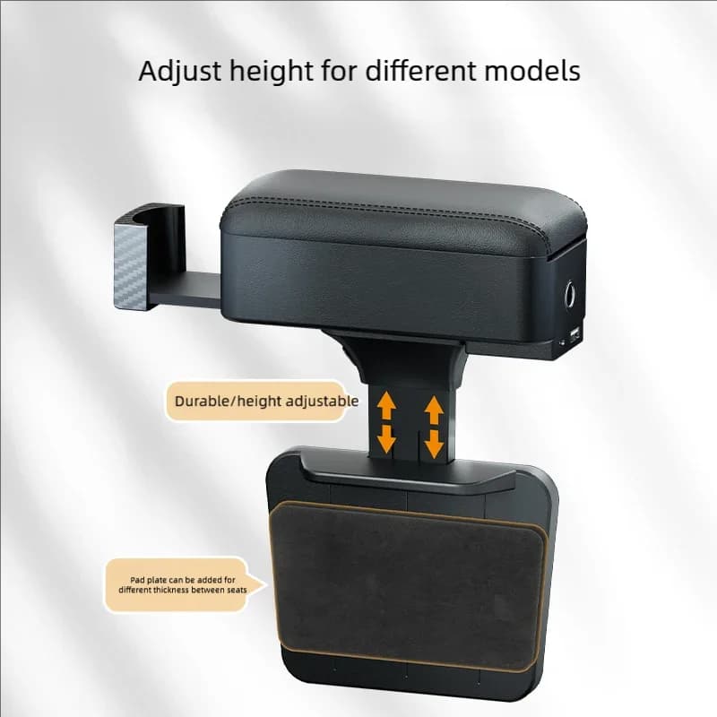 Organizzatore per console centrale per auto a doppia funzione con ricarica rapida Portabicchieri QC 3.0 Vassoio portaoggetti per sedile posteriore Organizzatore per veicoli automatici