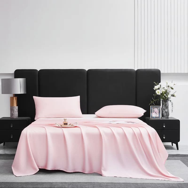 Set Lenzuola Rinfrescanti in Lyocell, Lenzuolo Piatto con Federe Queen 3 Pezzi, Traspirante, Lusso Alberghiero, Ultra Morbido, Tessuto Setoso