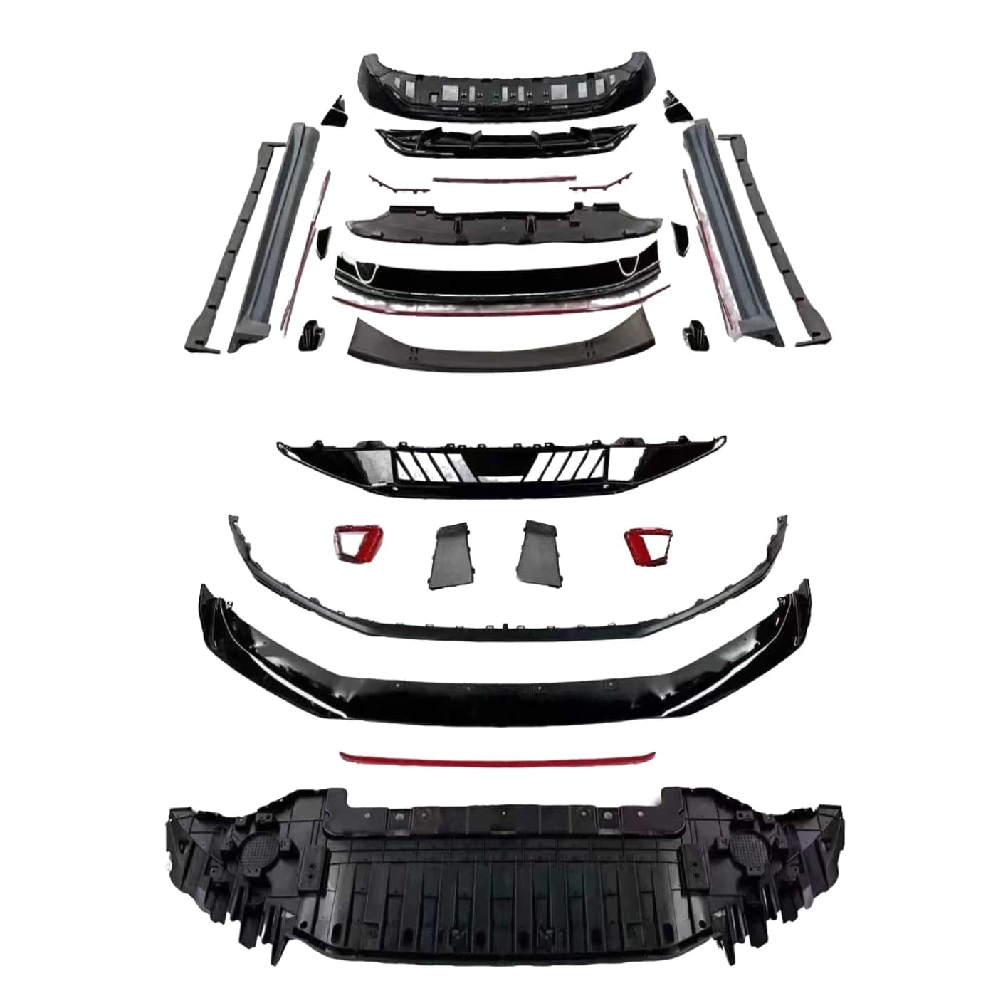 001 24-25 Upgrade FR Body Kit Tuning Body Kit Car Bumper Front Lip Diffuser Side Skirt Rear Spoiler Internal Parts