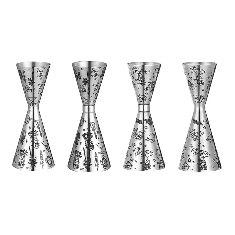 Stainless Steel Tiki Jigger Cocktail Jigger Bar Measures Bar Tools Bar Accessories