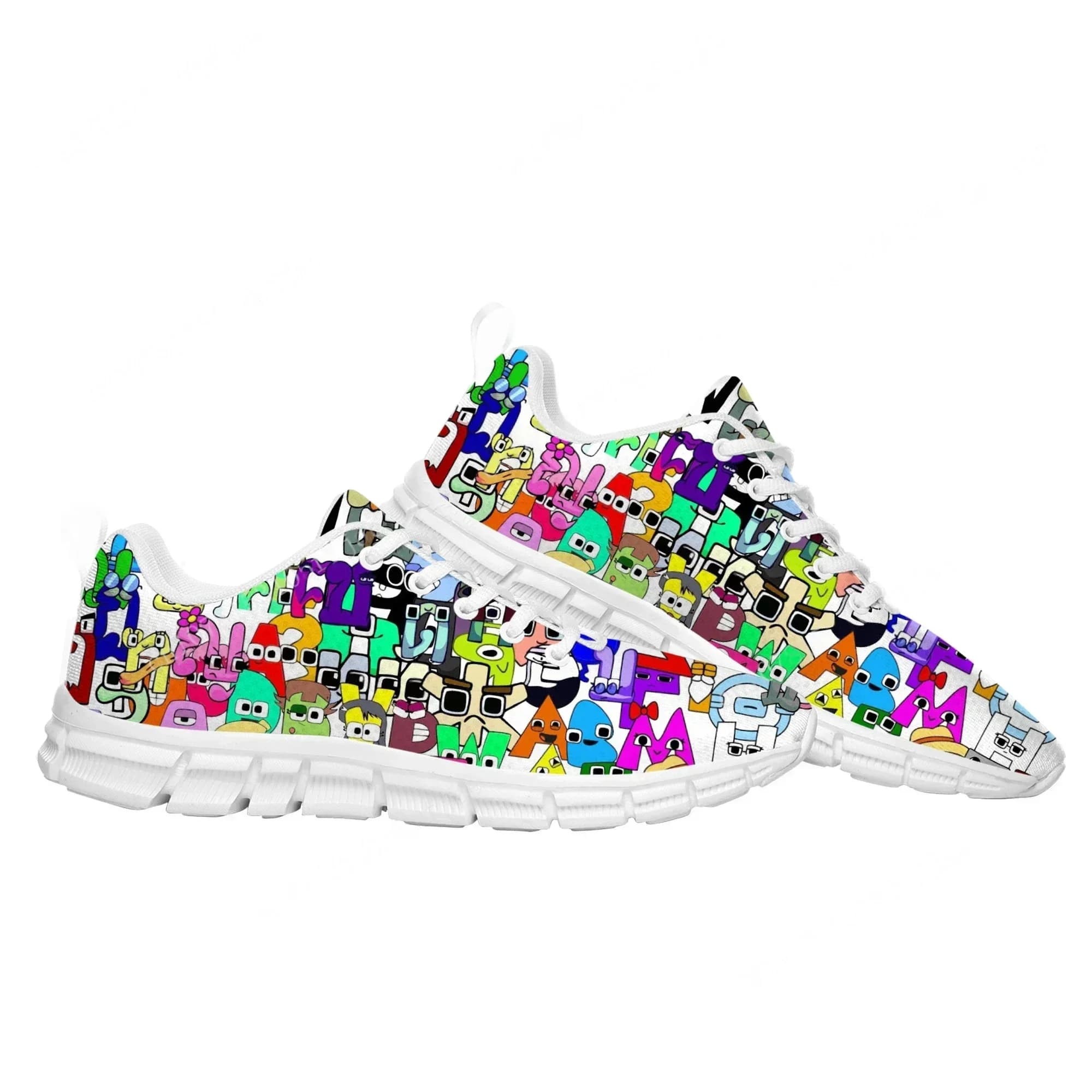 Scarpe Sportive Personalizzate Alphabet Lore, Sneaker Cartoon e Videogiochi alla Moda per Uomo e Donna, Calzature su Misura per Coppie